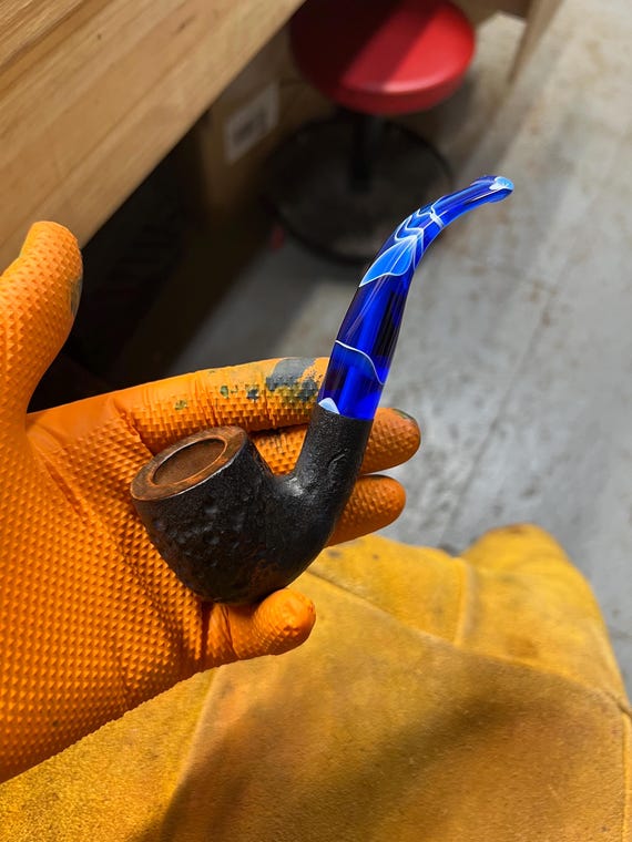 Handmade briar tobacco pipe