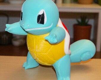 Figura de Squirtle impresa en 3D / Juguete de escritorio de PLA, regalo para gamers