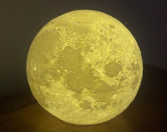Moon Lithophane night light  - comes with electric candle
