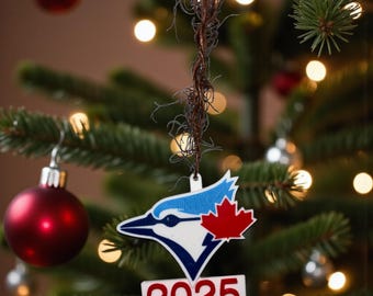 Toronto Blue Jays 2025 christmas ornament multi colour with recycled string