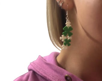 Saint Patricks Day earring's shamrock and clover