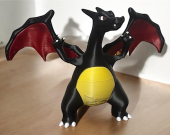 Shiny Charizard Pokémon Figurine – 3D Printed Collectible (4-inch) Gift for Fans