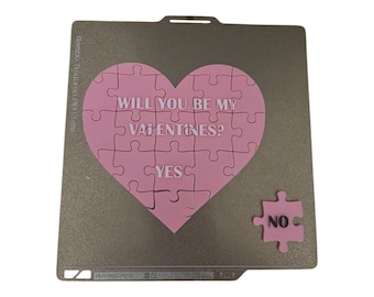 Valentines Day Puzzle Will You Be My Valentine 3D Printed
