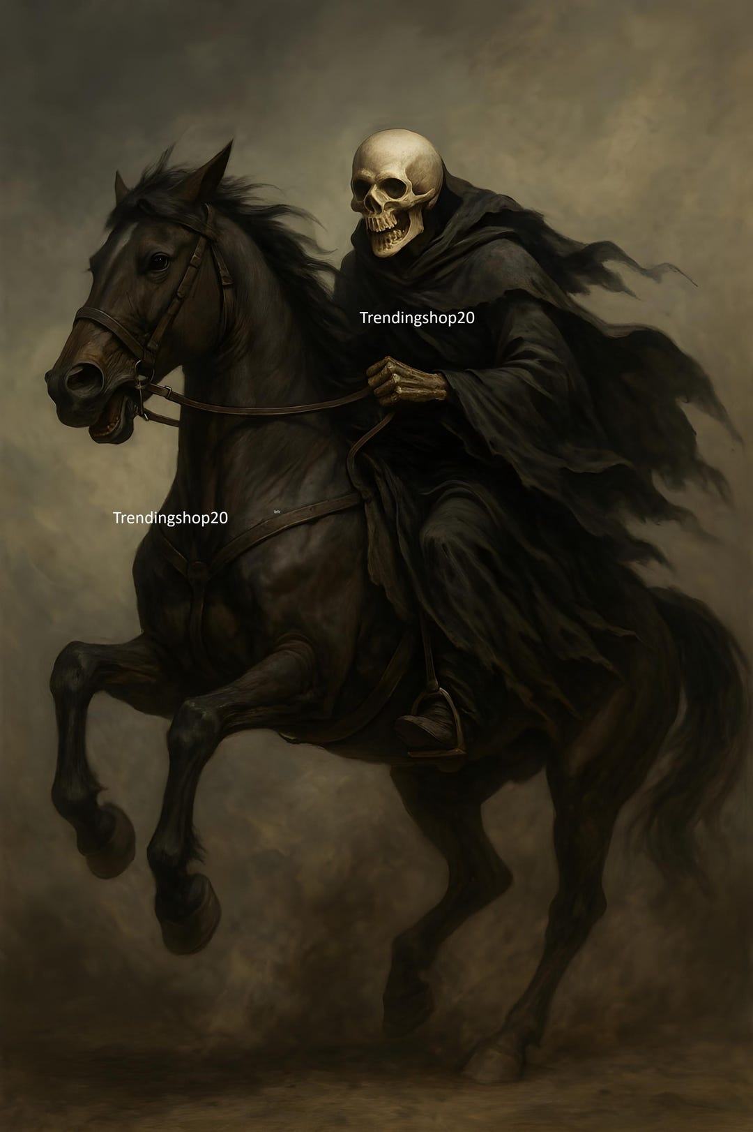 Skeleton Riding Animals Skull Riding Horse Digital Art | Gothic Western Skeleton Rider ...