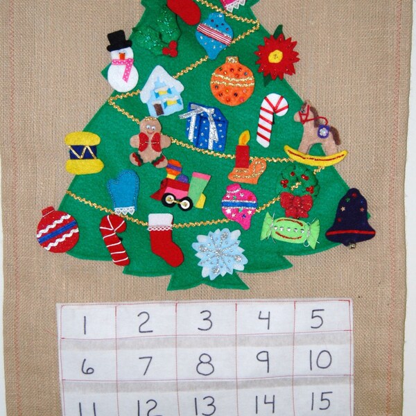 Felt Christmas Holiday Countdown Advent Calendar