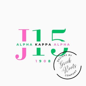 AKA Sorority Clipart, Black Sorority Art, Pink and Green Digital Download, Divine Nine PNG, HBCU Pride Design, Alpha Kappa Inspired Graphic