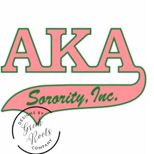 AKA Sorority Clipart, Black Sorority Art, Pink and Green Digital Download, Divine Nine PNG, HBCU Pride Design, Alpha Kappa Inspired Graphic