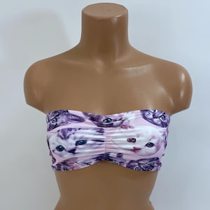 Women&#39;s cat Print Bikini Top