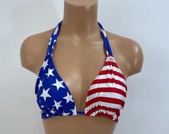 American Flag Bikini Top