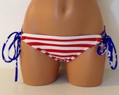 Usa stripes bikini bottoms bathing suit