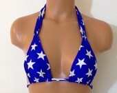 American Flag Stars Bikini Top