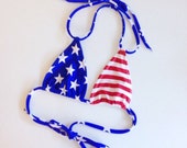 Women 39 s American Flag Bikini Top
