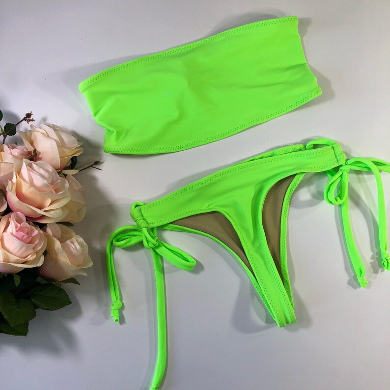 lime green thong swimsuit