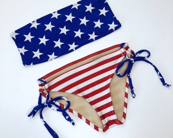 Women's USA Flag Bikini Bathing Suit