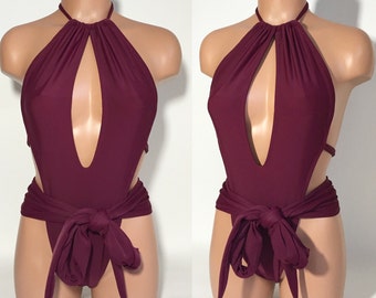 Traje de baño de una pieza para mujer Traje de baño sexy con lazo MÁS COLORES