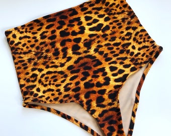 High Waist Animal Print Swimsuit Bottom