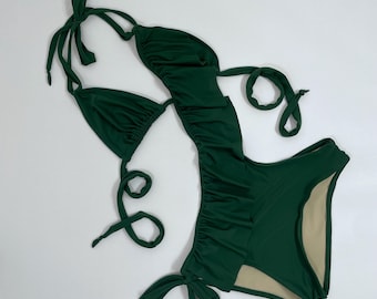 One Piece Ruffle Swimsuit Rhythm Monokini