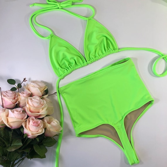 high waisted thong bikini