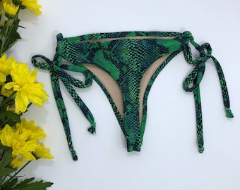 Women's Snake Thong Bikini Bottom Swimsuit