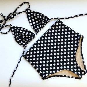 High Waist Polka Dot Swimsuit