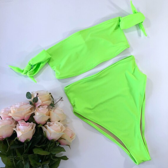 Maillot de bain femme vert fluo hotsell