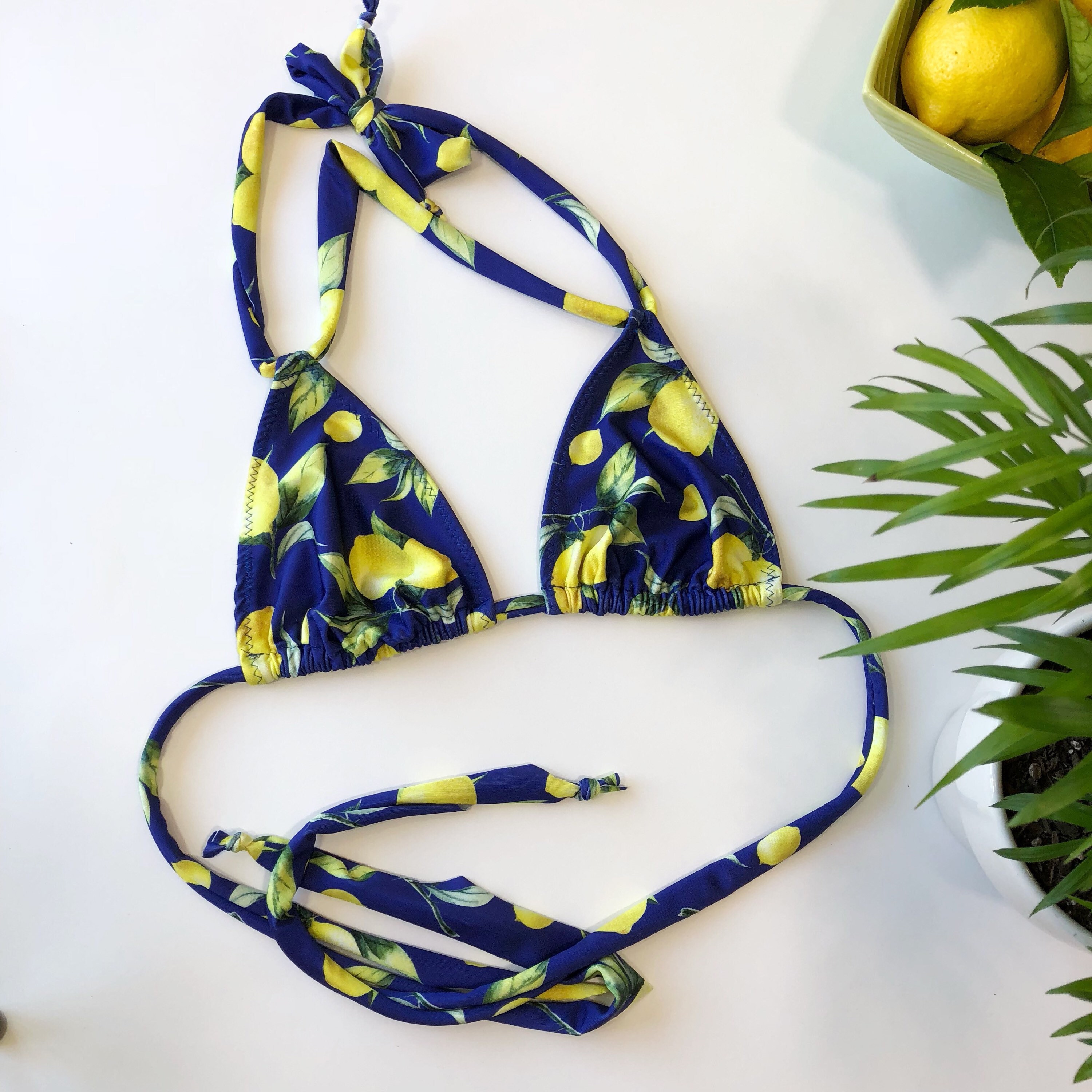 lemon bathing suit top