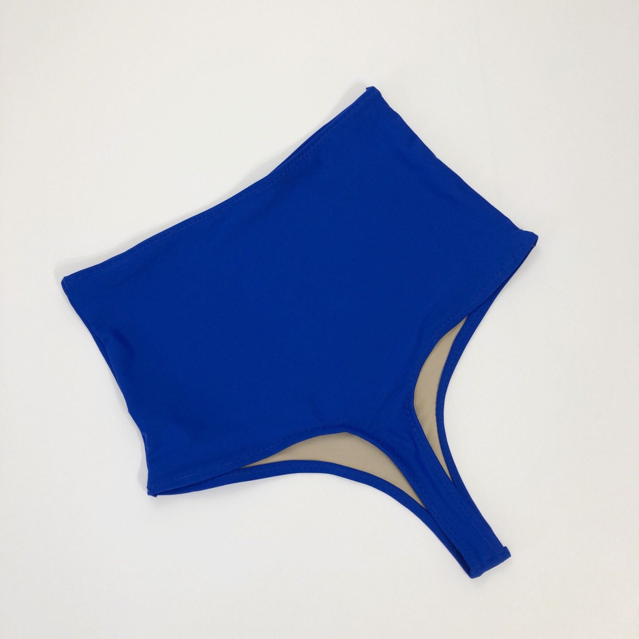 Women's High Waisted Thong Bathing Suit Bottom Etsy