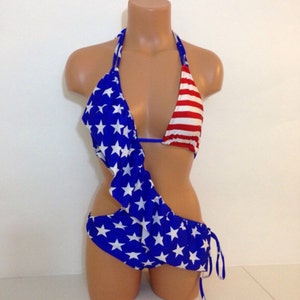 American Flag One Piece Swimsuit