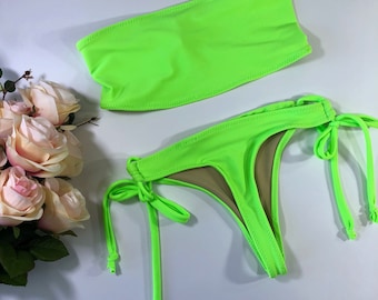 Women’s Thong Bikini Lime Neon Green