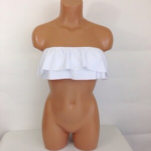 Women's Ruffle Bandeau Bathing Suit Top image 2