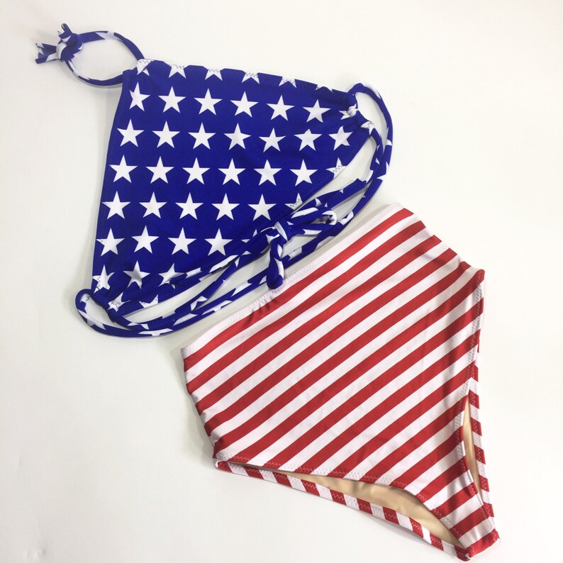 American flag swimsuit image 1