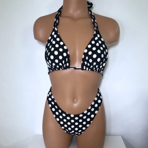 High Leg Cheeky Polka Dot Bikini