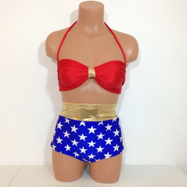 Conjunto de traje de baño de cintura alta para cosplay