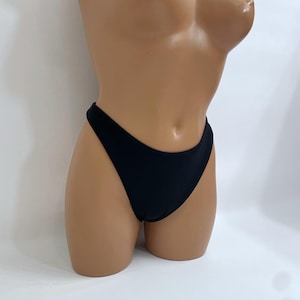 Women&#39;s Black High Leg cheeky Bikini Bottom