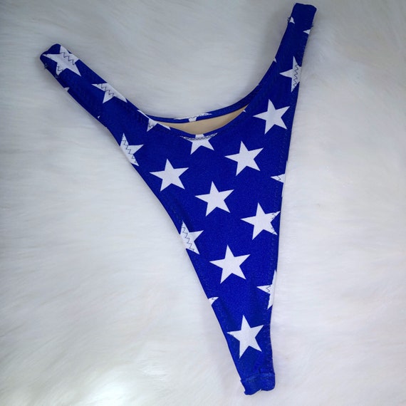 Stars High Leg Thong Bikini Bottom