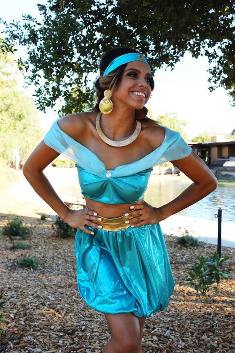 Women's Princess Jasmine inspired costume crop top high | Etsy