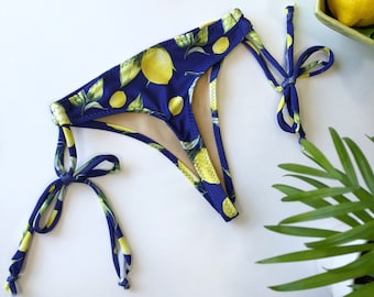 Women's Lemon Thong Cheeky Bikini Bottom