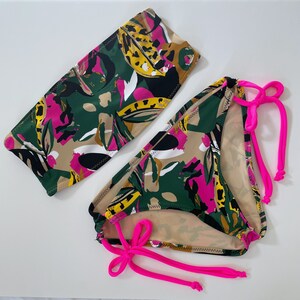 Women&#39;s Jungle Print String Bikini