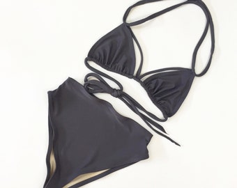 Strappy High Waist Swimsuit