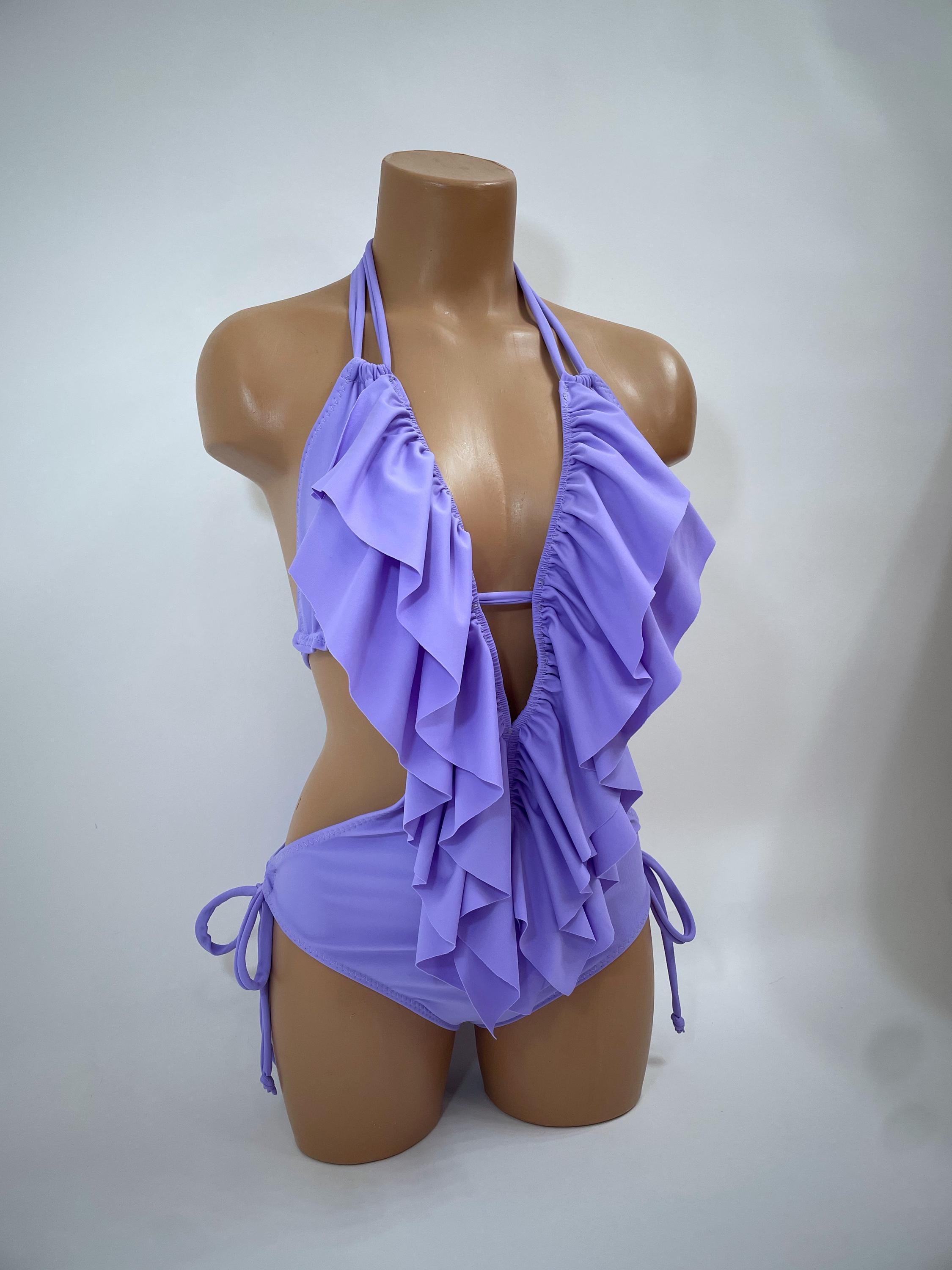 CUPSHE Women's One Piece Swimsuit Ruffle V Neck Adjustable