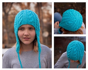 Elysium's Cabled Ear-flap Hat