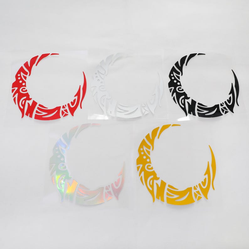 Moon Racing Decals Waxing Crescent Moon Car Decal, Moon, Custom, Logo, Decal, Vinyl Car ...