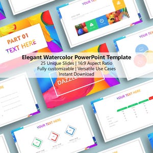 PowerPoint de aquarelle élégante | PPT, Google Slides, présentation, CANVA | Coach en marketing d&#39;entreprise et discours public
