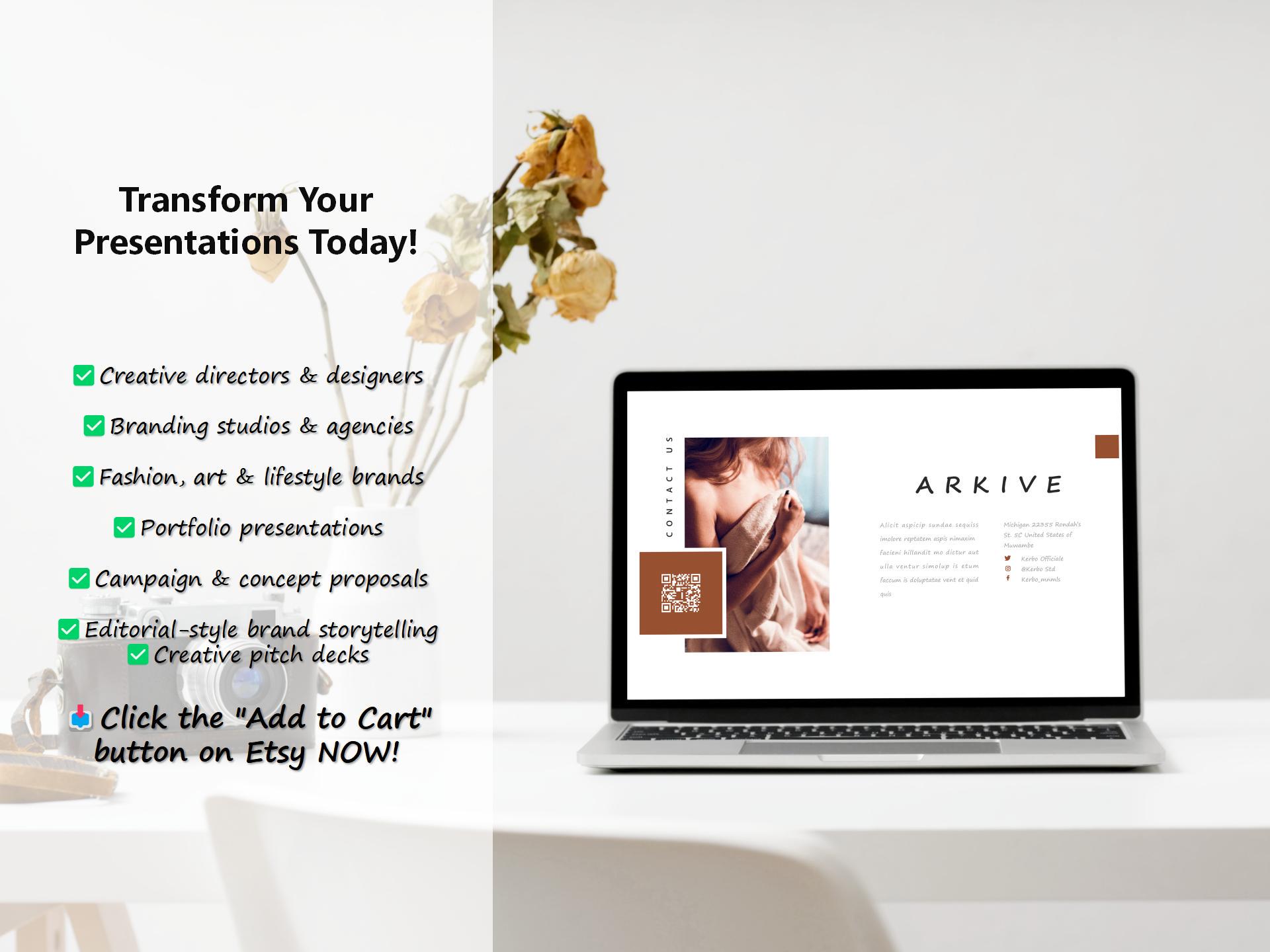 Minimal Editorial Powerpoint Template | Portfolio, Brand Story ...