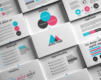 Minimalist PowerPoint Template: Professional Pitch Deck (Digital Download)