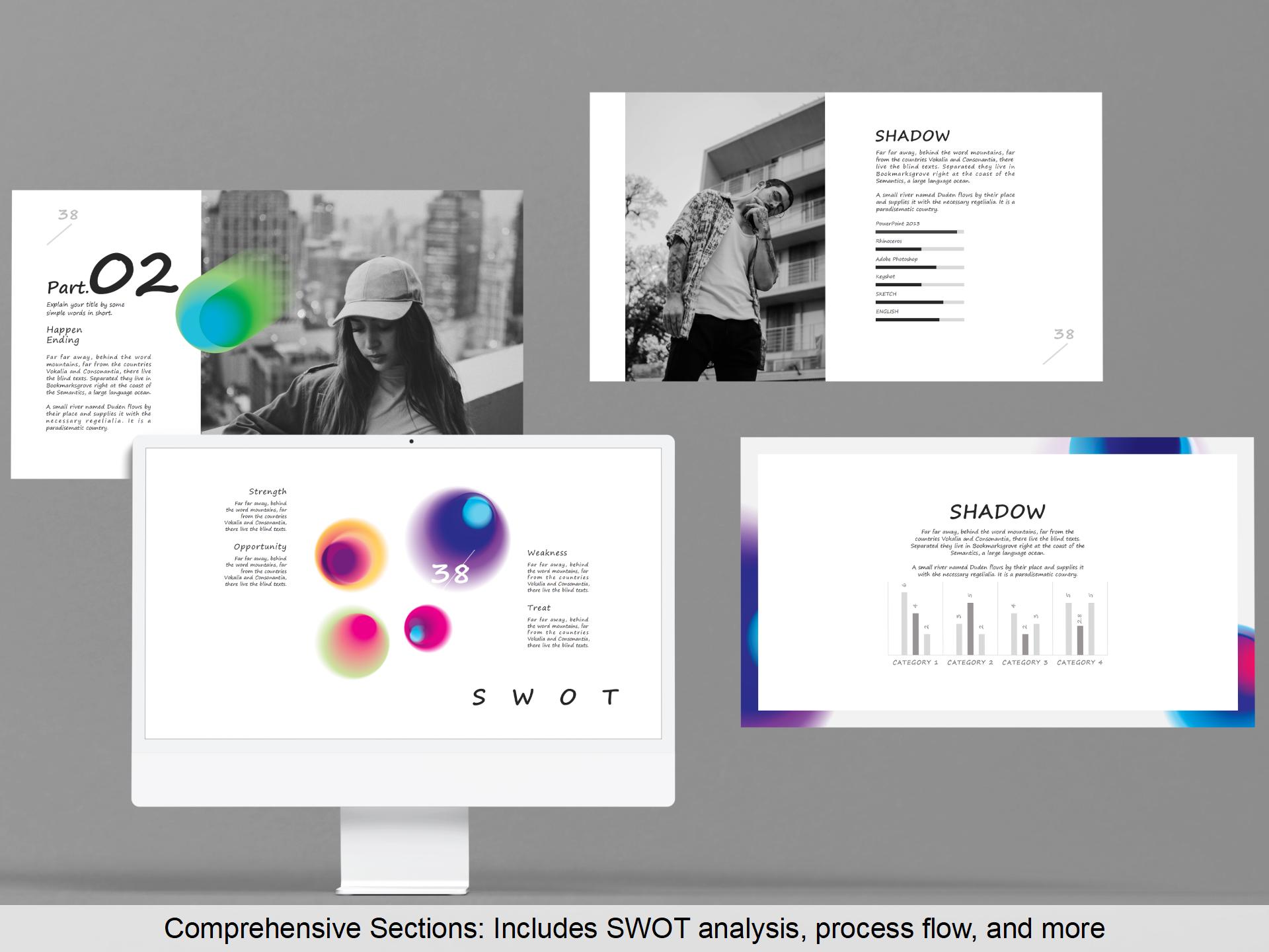 Shadow Effect Powerpoint Template | for Agencies, Creatives & Business ...