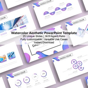 PowerPoint de esthétique aquarelle | PPT, Google Slides, présentation, CANVA | Designer, artistes, entraîneurs, conférenciers, éducateurs