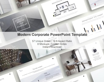 Modern Corporate PowerPoint Template | Business & Startup Presentation Design | PPT Google Slides Keynote CANVA