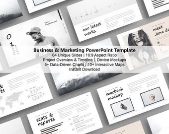 Business  Marketing PowerPoint Template | Pitches, Reports, Marketing & Strategy | PPT, Google Slides, Keynote, CANVA