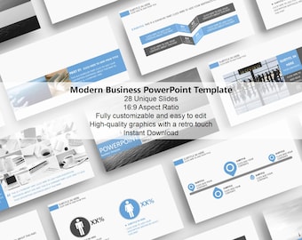 Modern Business PowerPoint Template: Creative Presentation (Digital Download)